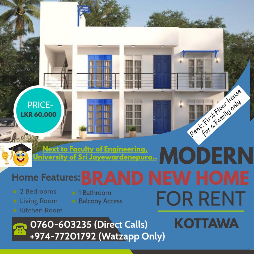 A modern brand new house to rent in kottawa
