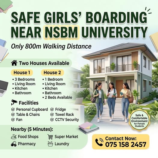 SAFE GIRLS BOARDING NEAR NSBM NIVERSITY