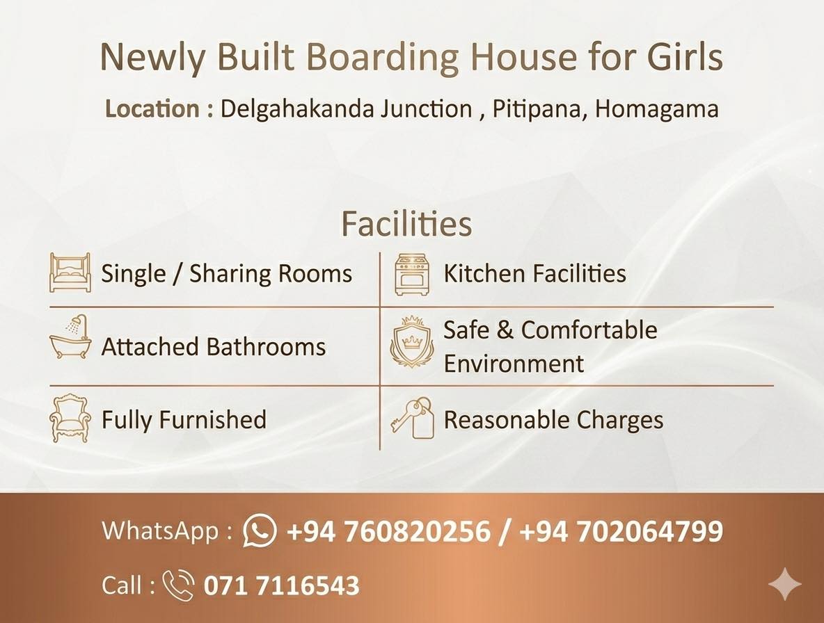 Newly built boarding house for girls
